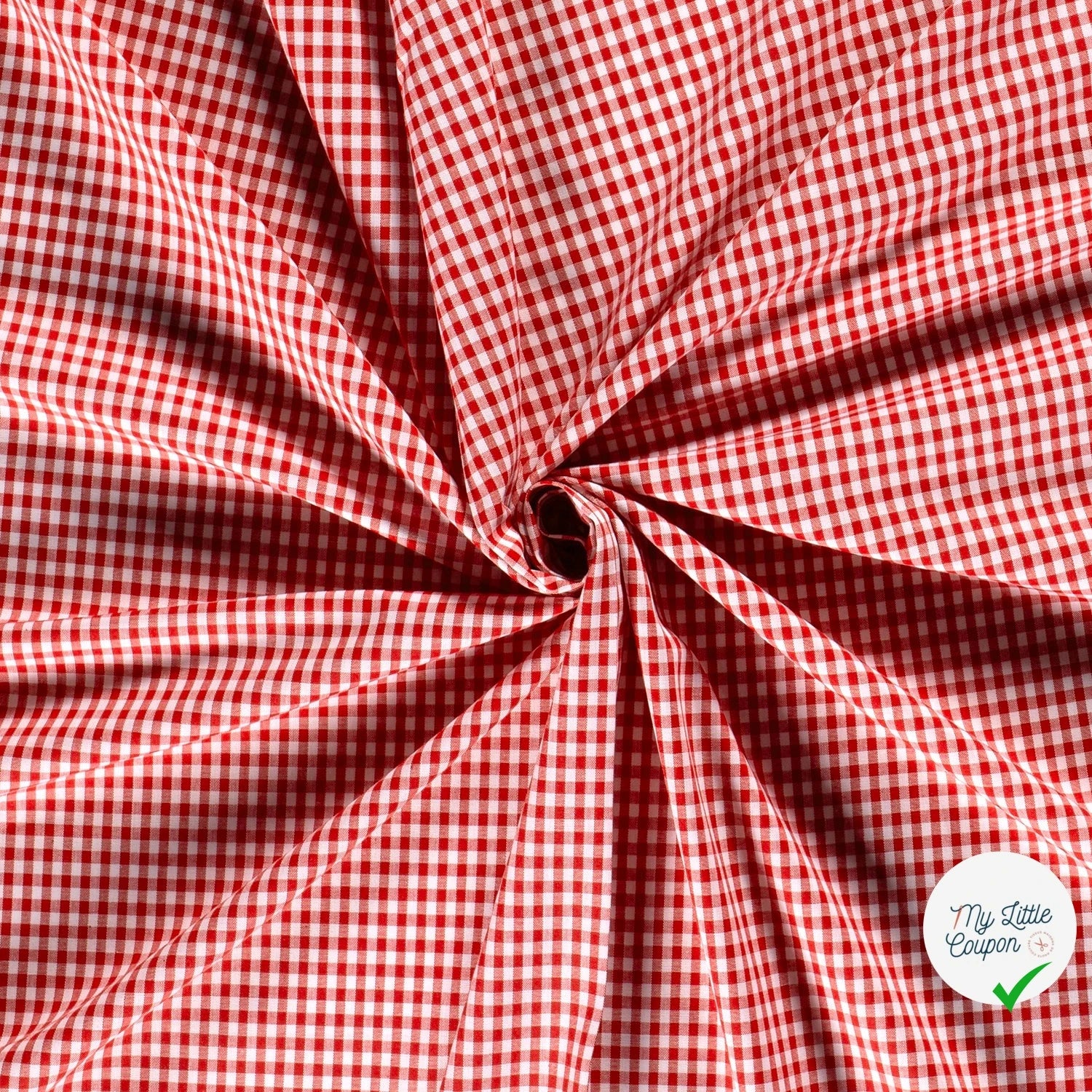 VICHY PETITS CARREAUX COTON ROUGE - My Little Coupon