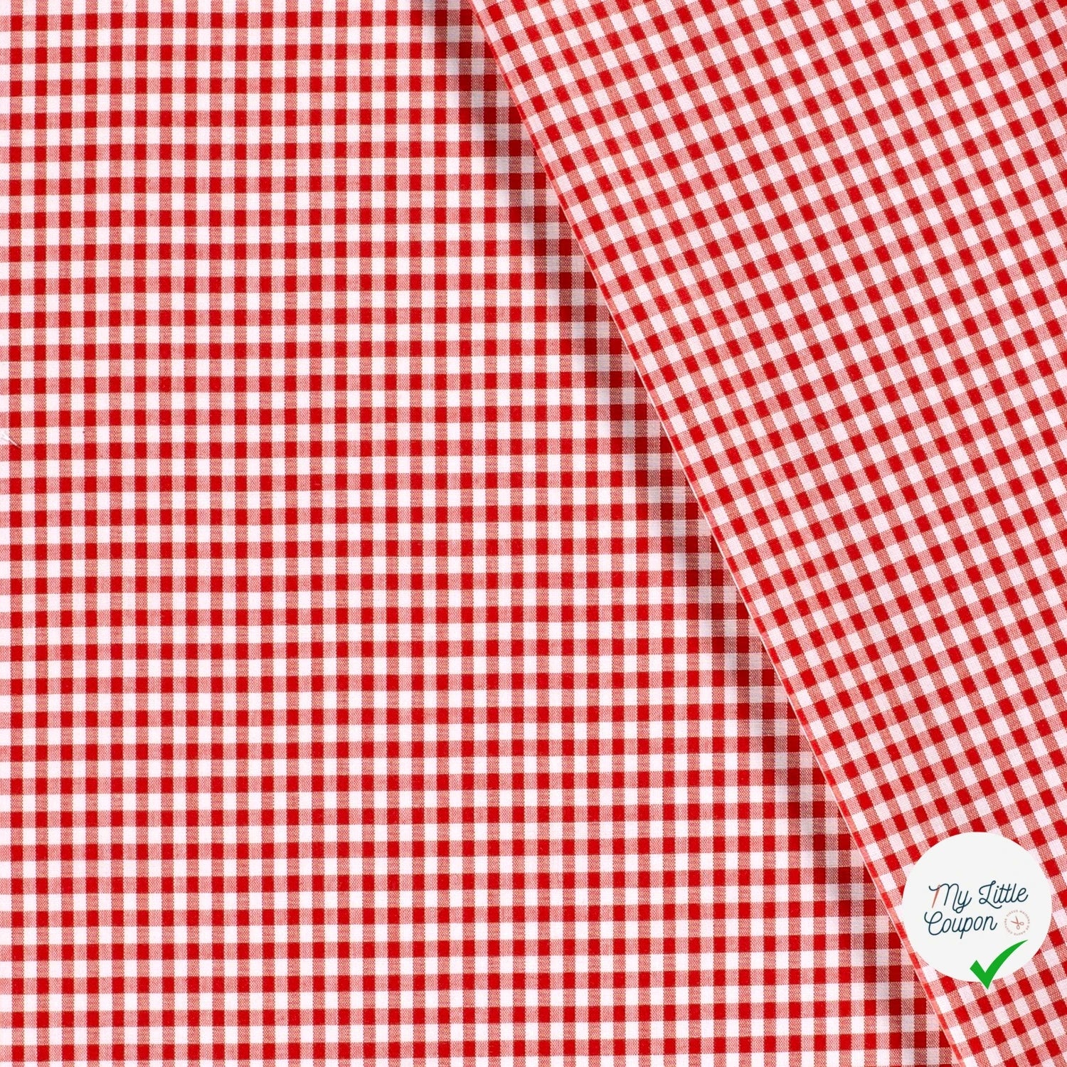 VICHY PETITS CARREAUX COTON ROUGE - My Little Coupon