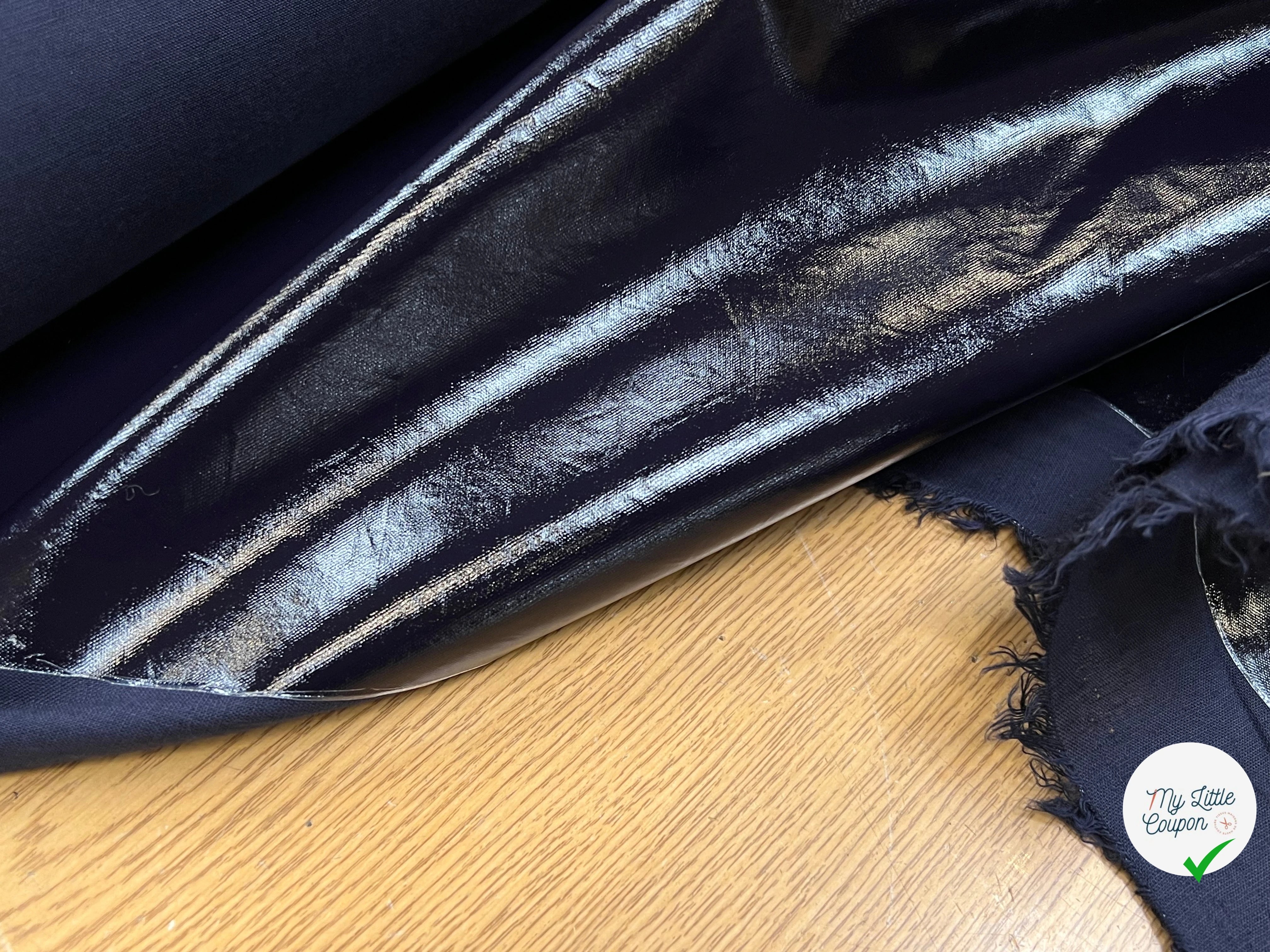 VINYL CONTRECOLLÉ 57% VISCOSE ET 35% LIN BLEU NUIT - My Little Coupon