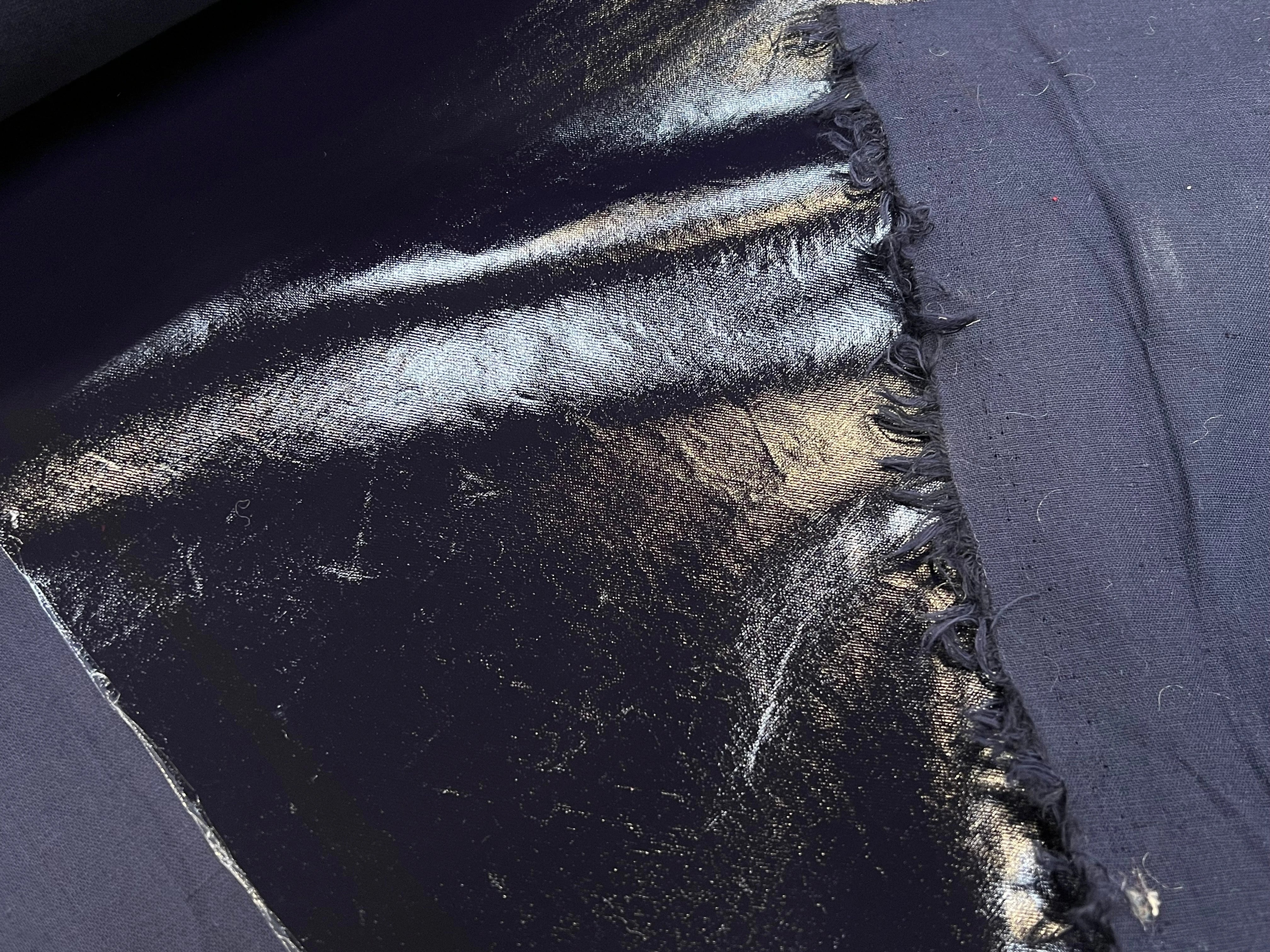 VINYL CONTRECOLLÉ 57% VISCOSE ET 35% LIN BLEU NUIT - My Little Coupon