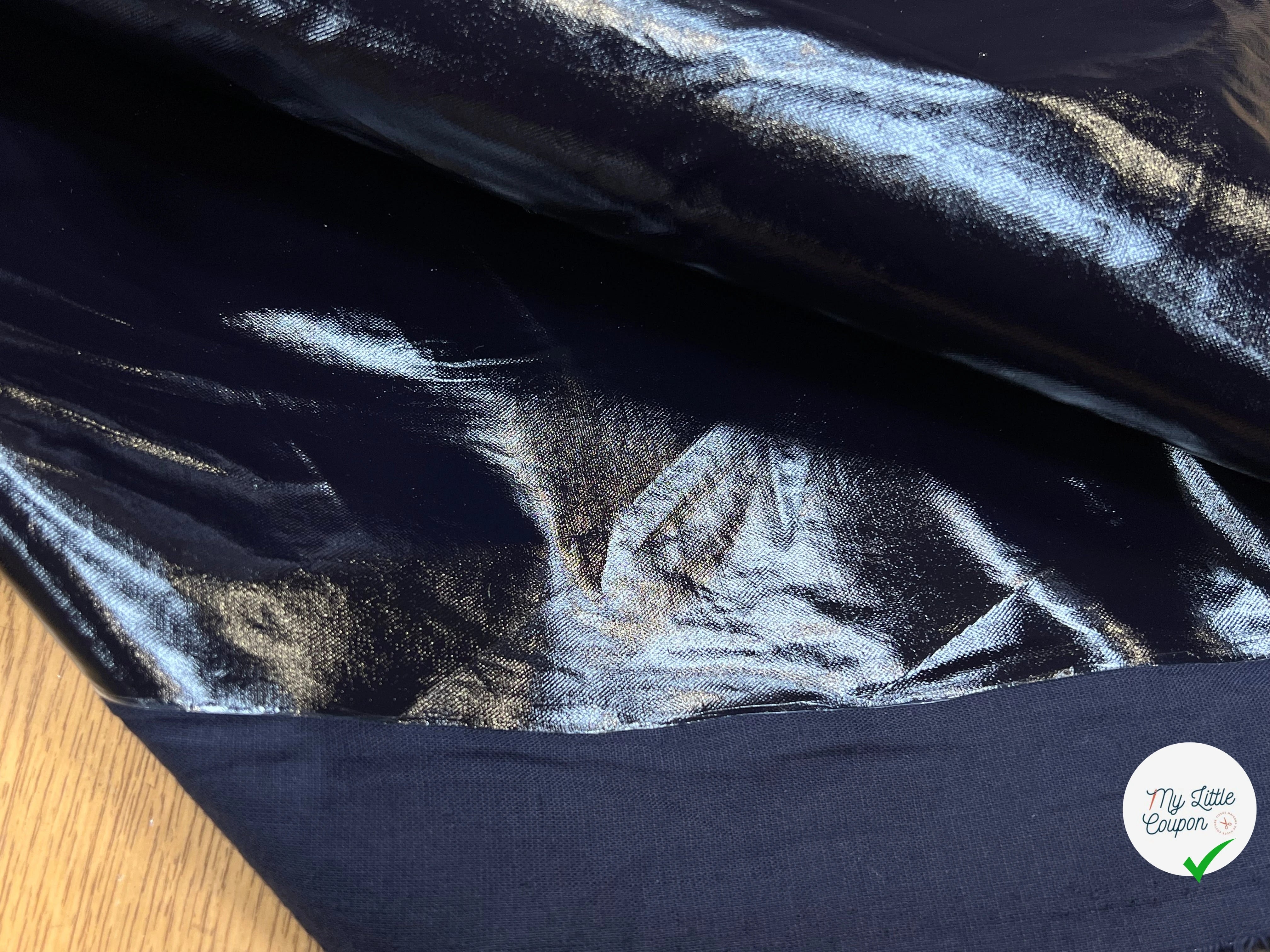 VINYL CONTRECOLLÉ 57% VISCOSE ET 35% LIN BLEU NUIT - My Little Coupon