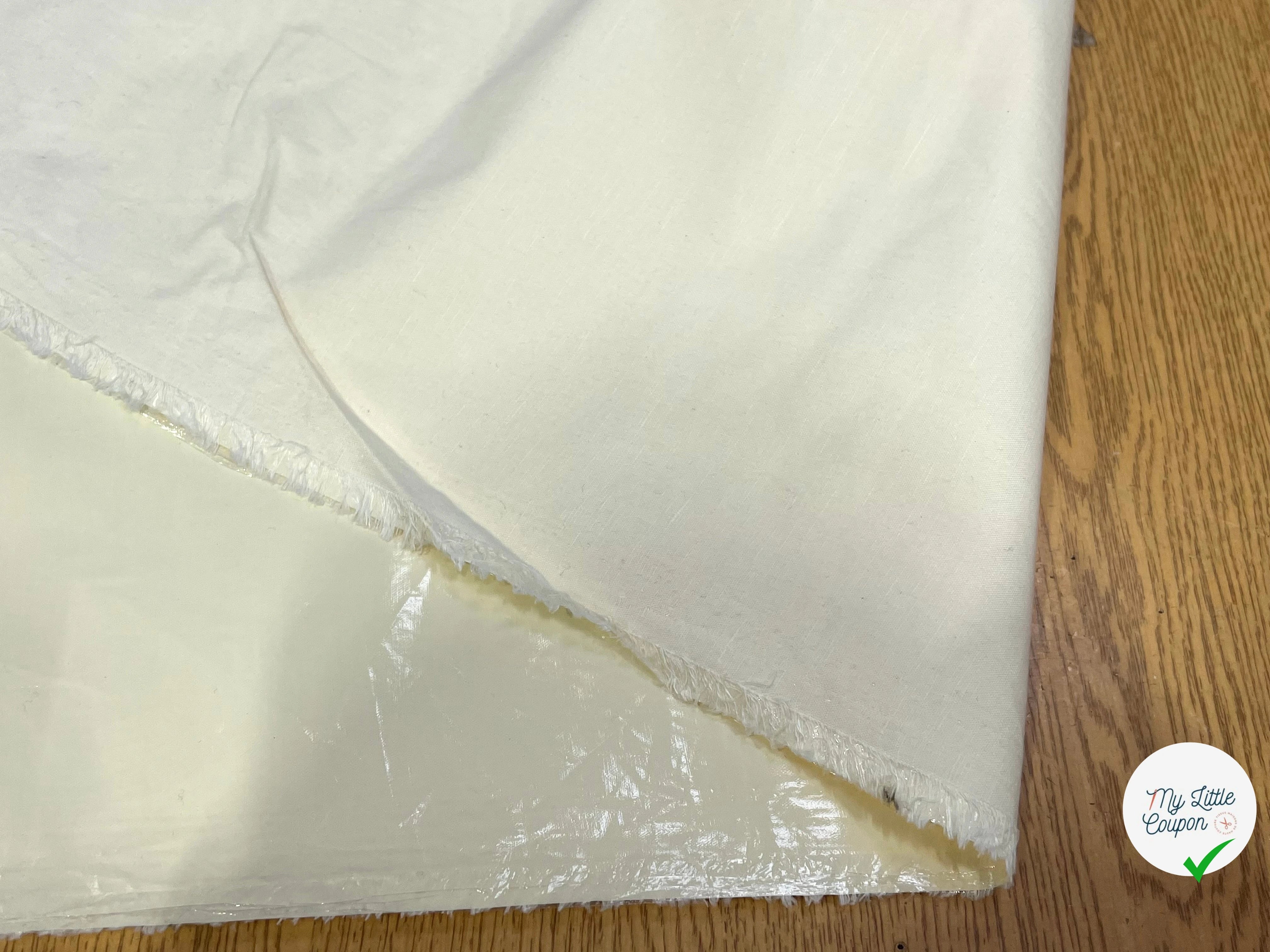 VINYL CONTRECOLLÉ ÉCRU VANILLE 50% COTON 130CM - My Little Coupon
