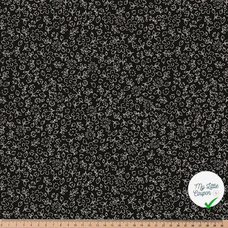 VISCOSE ANNIE NOIR / BLANC CASSE 1B D1P 150 - My Little Coupon