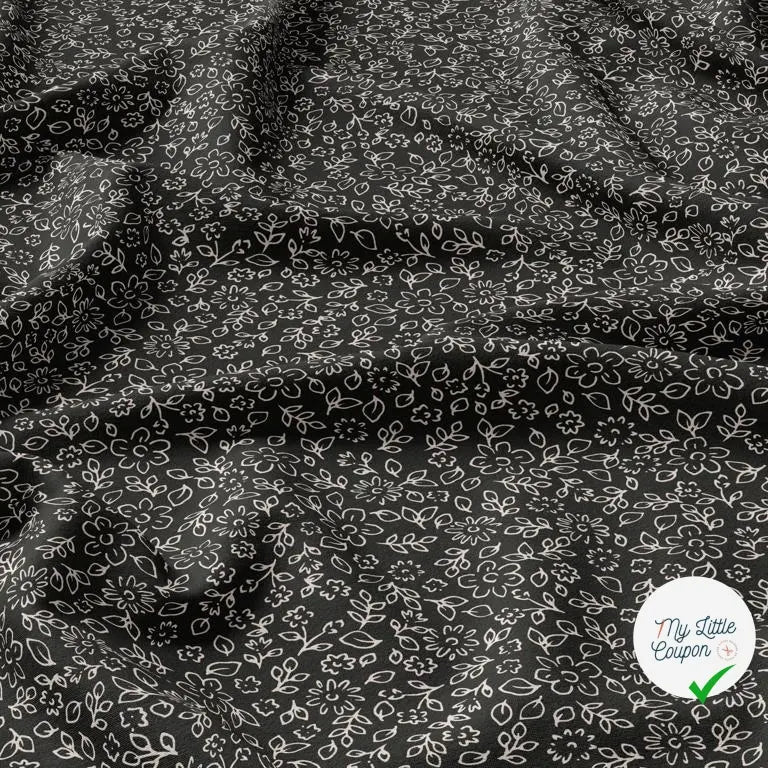 VISCOSE ANNIE NOIR / BLANC CASSE 1B D1P 150 - My Little Coupon