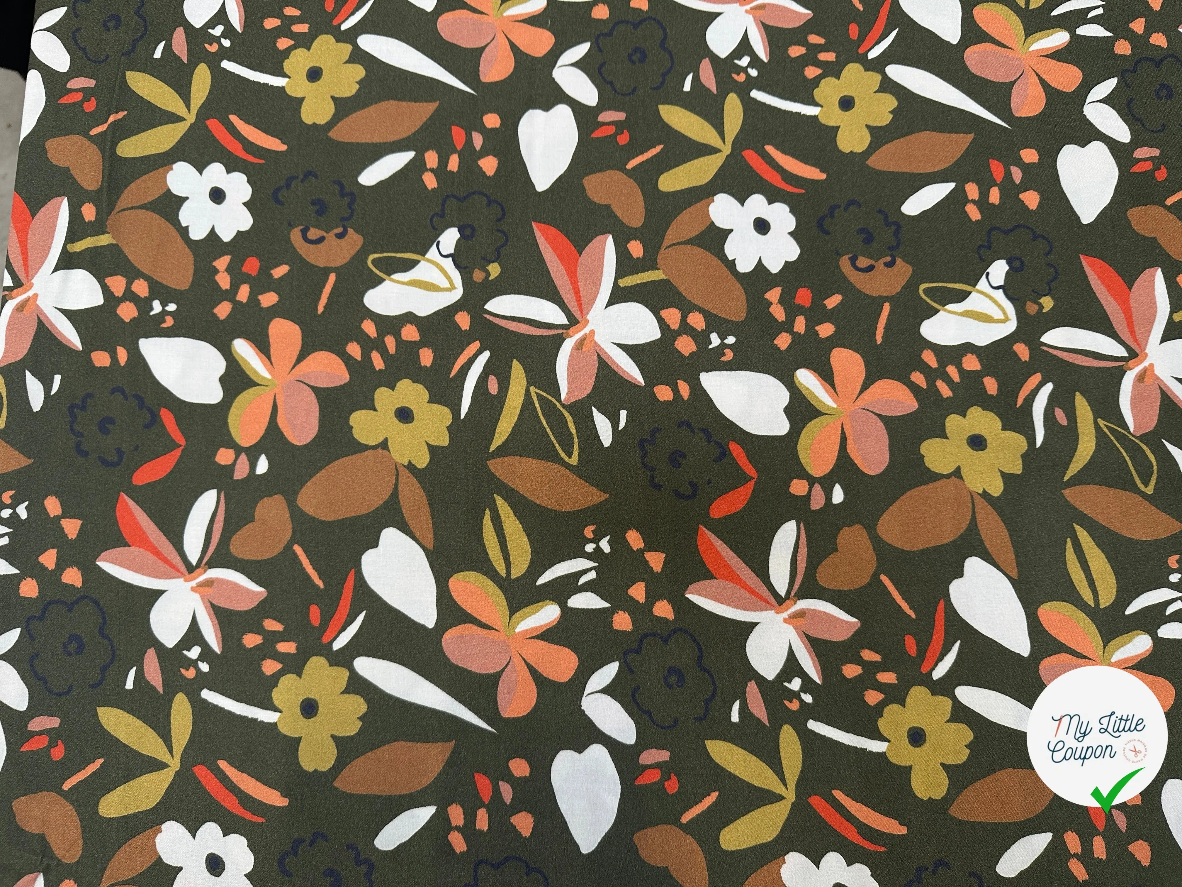 VISCOSE BEAUTY KAKI FONCE / CORAIL - My Little Coupon