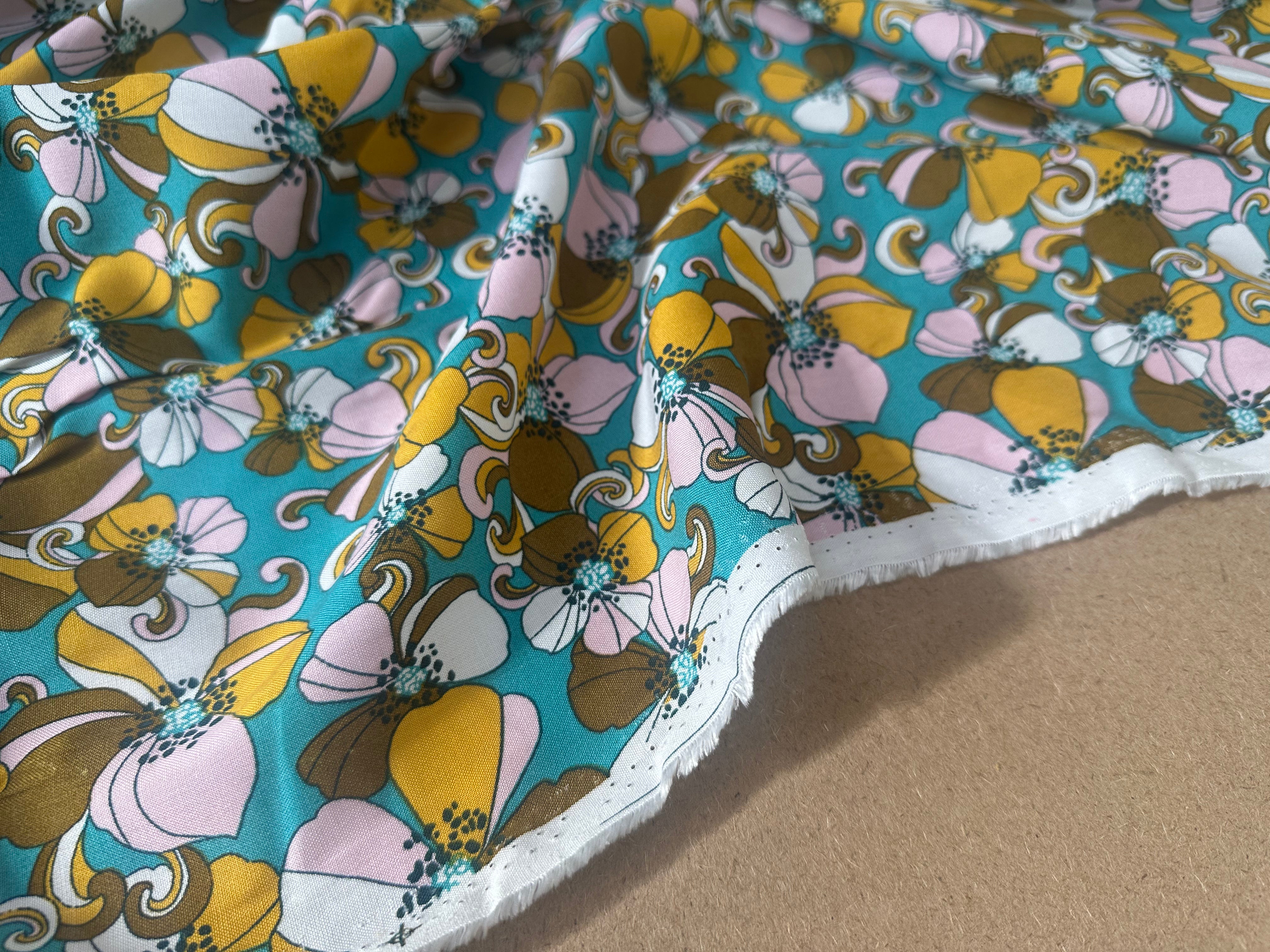 VISCOSE  BELINDA TURQUOISE OEKO-TEX - My Little Coupon