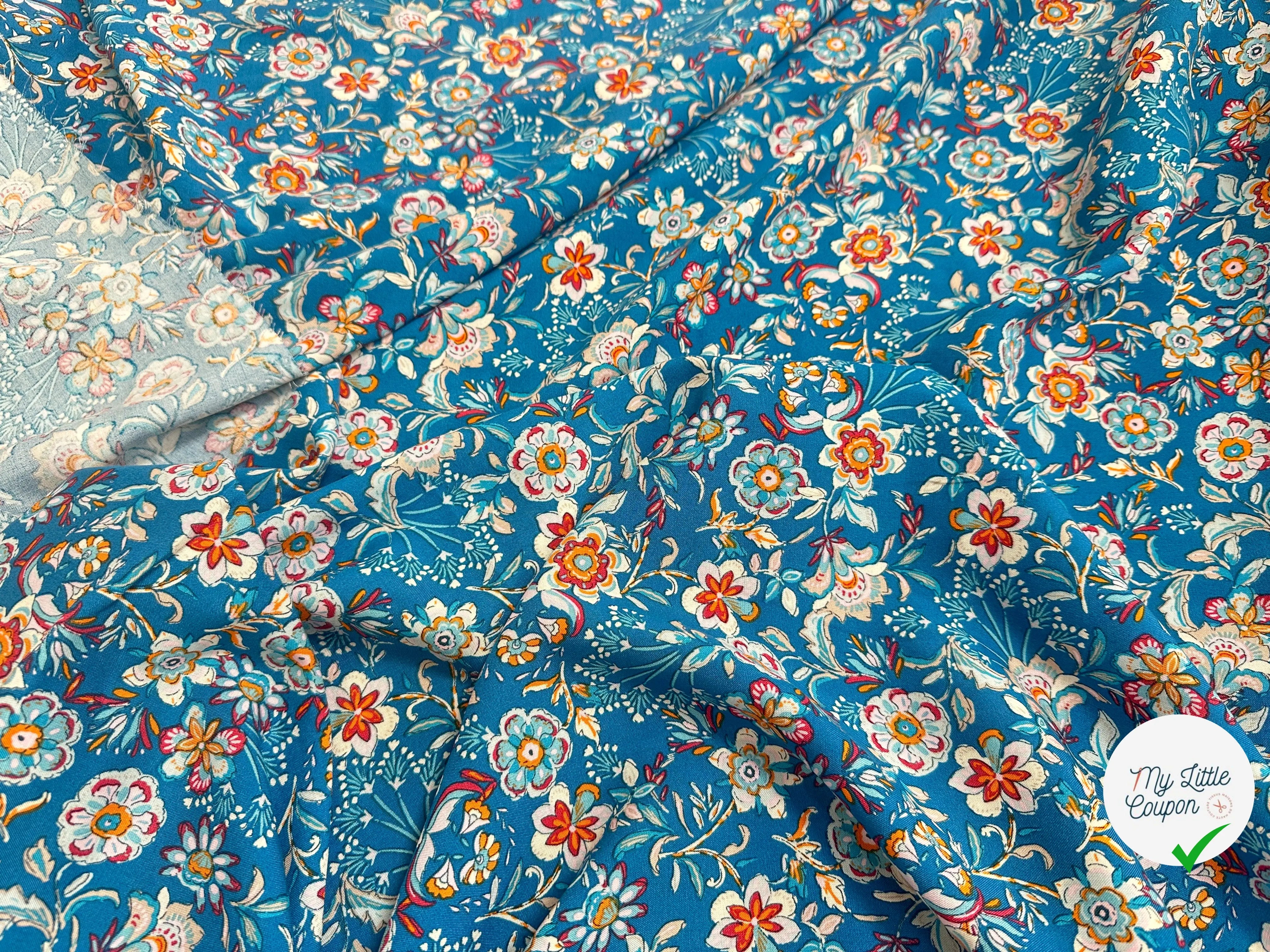 VISCOSE BINDI BLEU OEKO-TEX - My Little Coupon