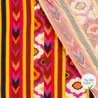 VISCOSE BUBBLE TISSU IMPRIMÉ ABSTRAIT FUCHSIA - My Little Coupon