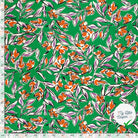 VISCOSE BUBBLE TISSU IMPRIMÉ FEUILLES VERT - My Little Coupon