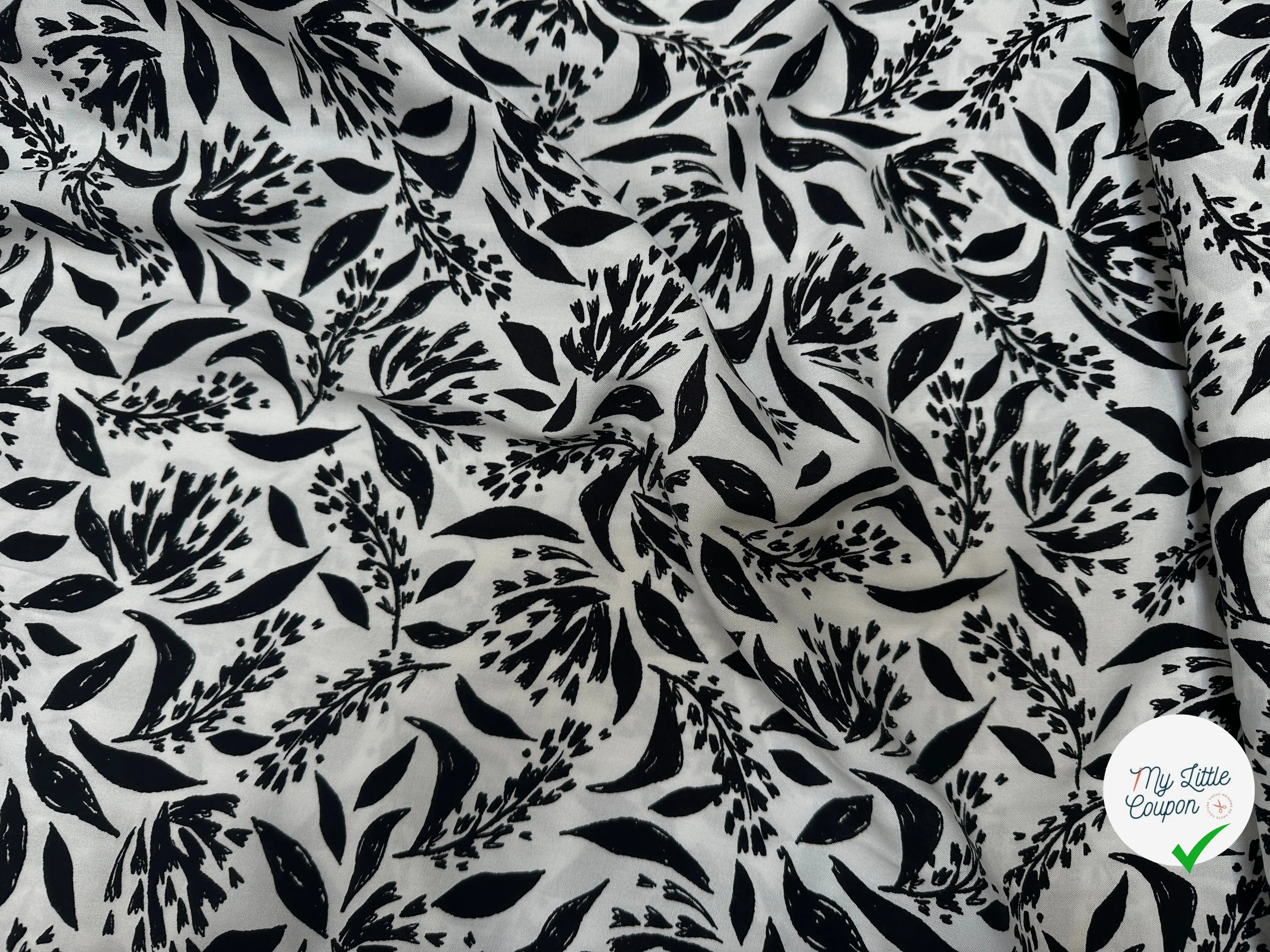 VISCOSE CORDY BLANC CASSE / NOIR 1B D1P 150 - My Little Coupon