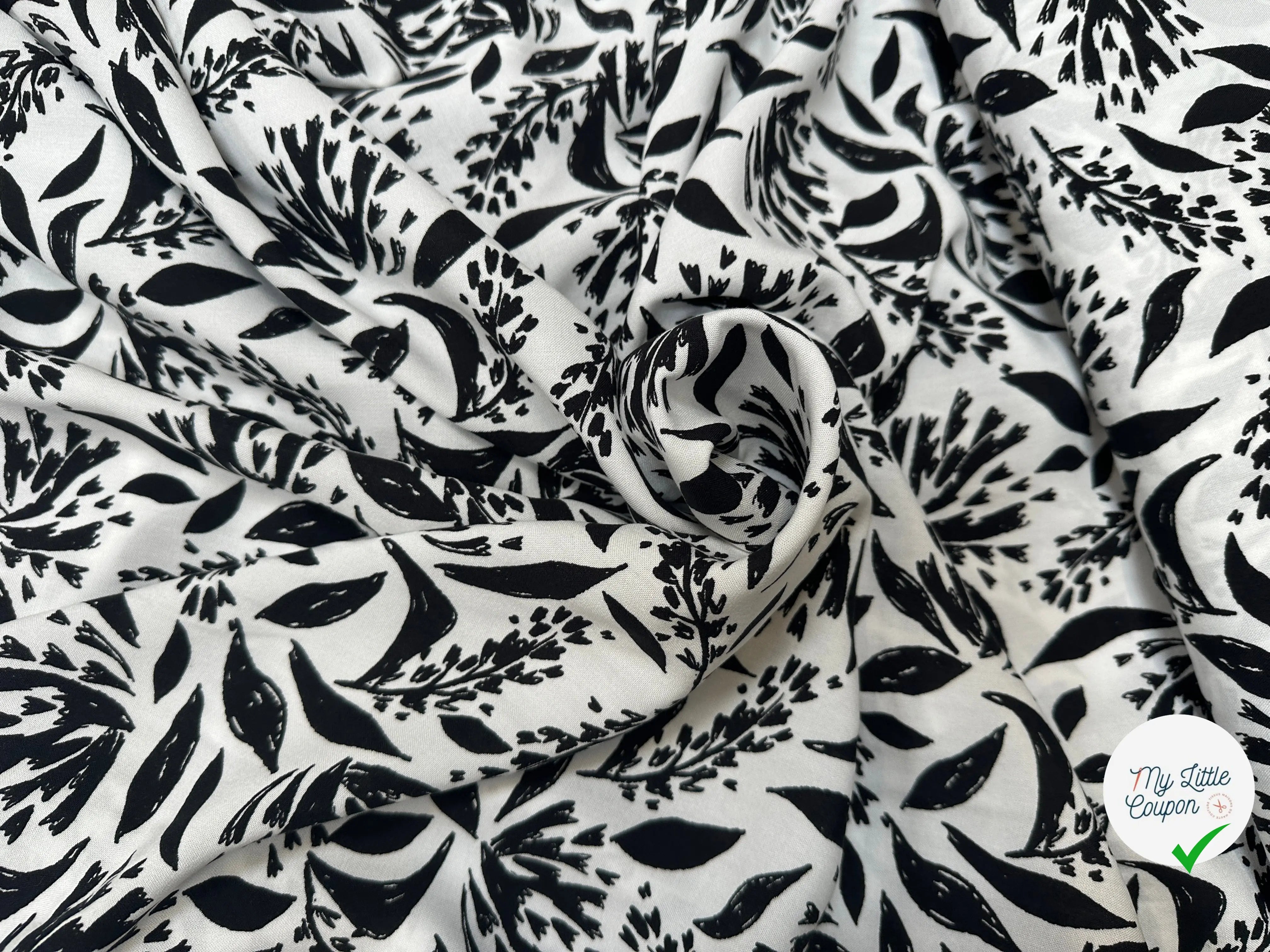 VISCOSE CORDY BLANC CASSE / NOIR 1B D1P 150 - My Little Coupon