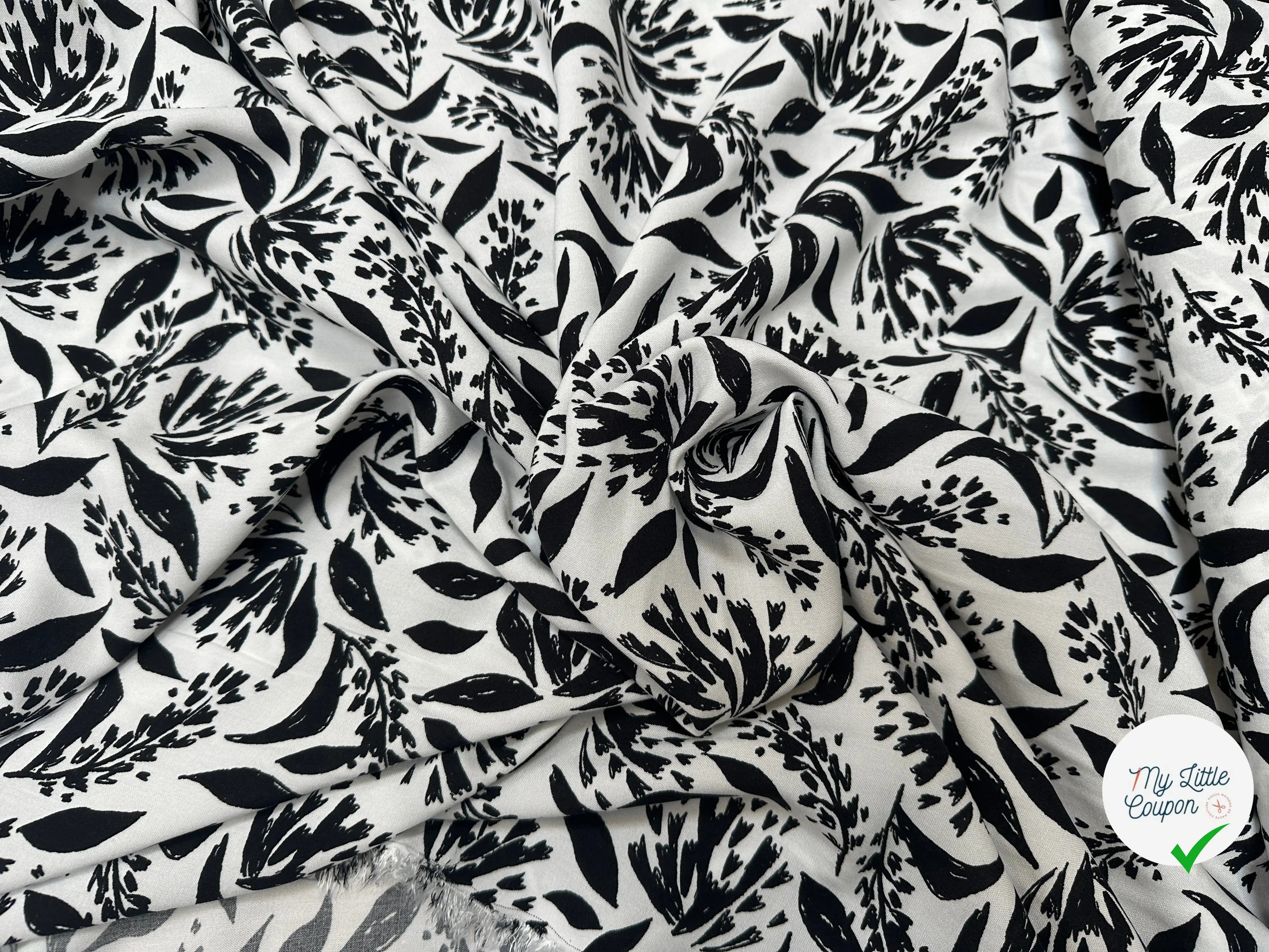 VISCOSE CORDY BLANC CASSE / NOIR 1B D1P 150 - My Little Coupon