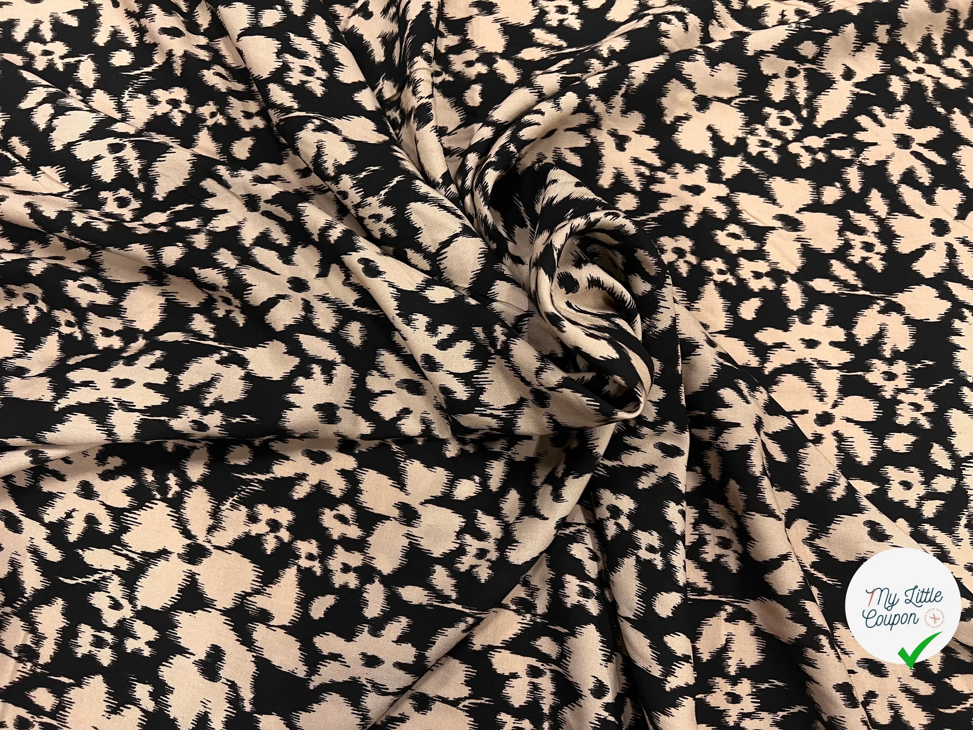 VISCOSE COROLLE NOIR ET BLANC - My Little Coupon