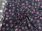 VISCOSE DOUCE ET FLUIDE  FOND NUIT FLORAUX VIOLET - My Little Coupon