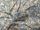 VISCOSE DOUCE INSPIRATION GRÈCE FOND BEIGE MOTIFS BLEU - My Little Coupon