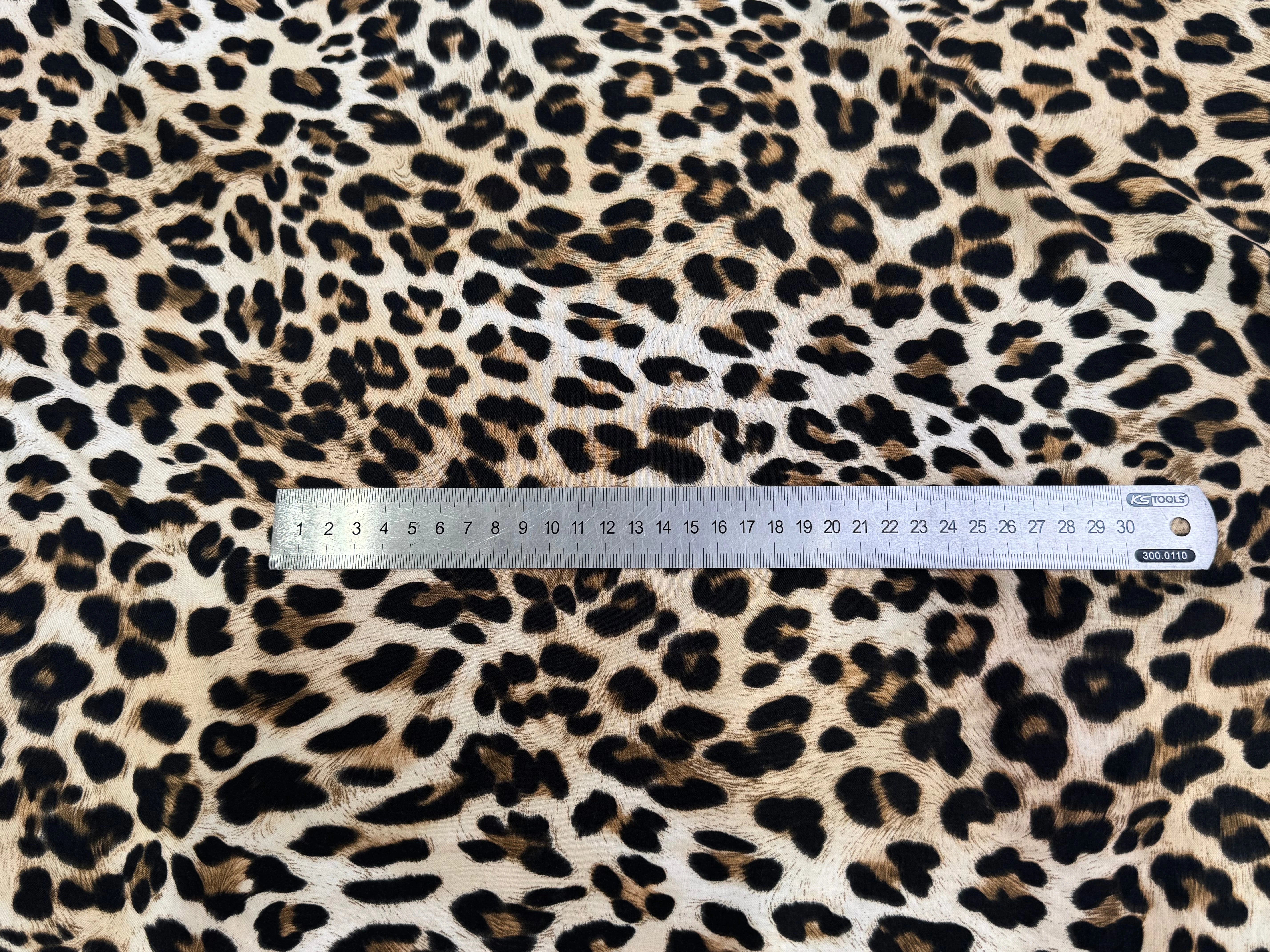 VISCOSE DOUCE LÉOPARDO FLUIDE MARRON BEIGE ET NOIR - My Little Coupon