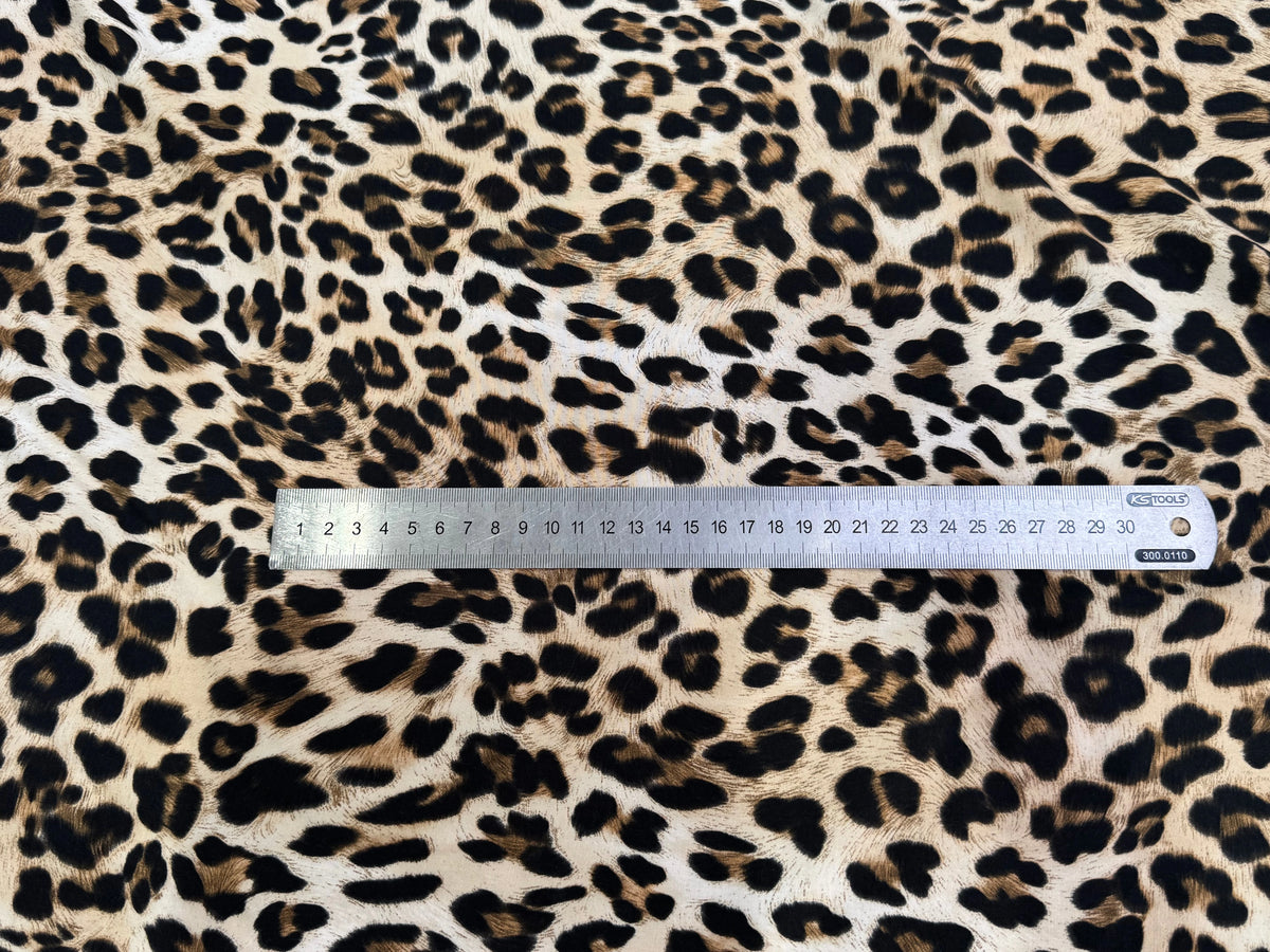 VISCOSE DOUCE LÉOPARDO FLUIDE MARRON BEIGE ET NOIR - My Little Coupon
