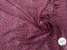 VISCOSE DOUCE TRES LEGEREMENT SATINEE PRINT FLEURS SUR FOND BORDEAUX - My Little Coupon