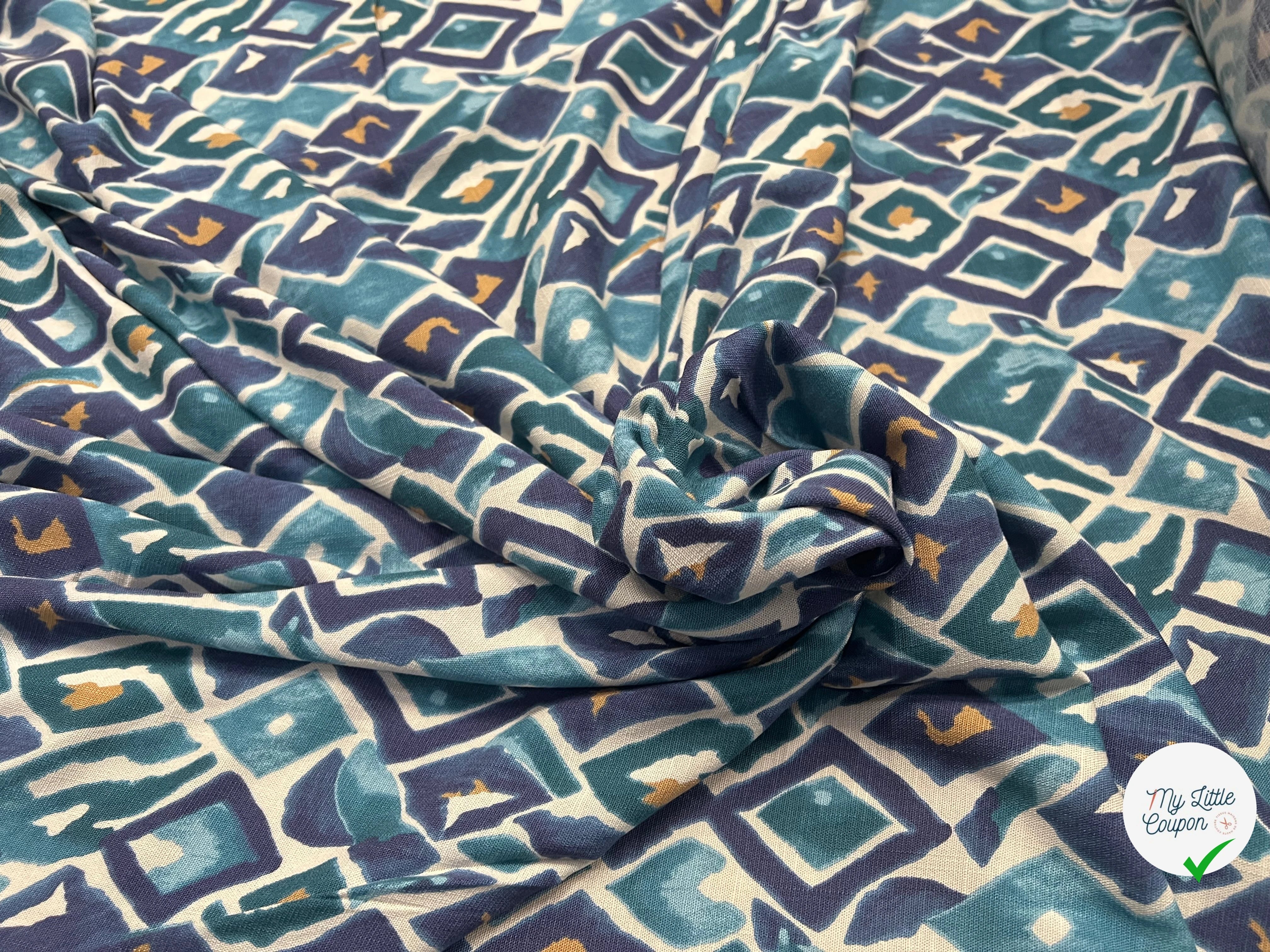 VISCOSE EFFET LIN SLUB SPANDEX DENIM - My Little Coupon