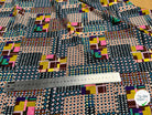 VISCOSE ÉLASTHANNE IMPRIMÉ MOSAÏQUE PUNGI TOPO MOSAIQUE - My Little Coupon