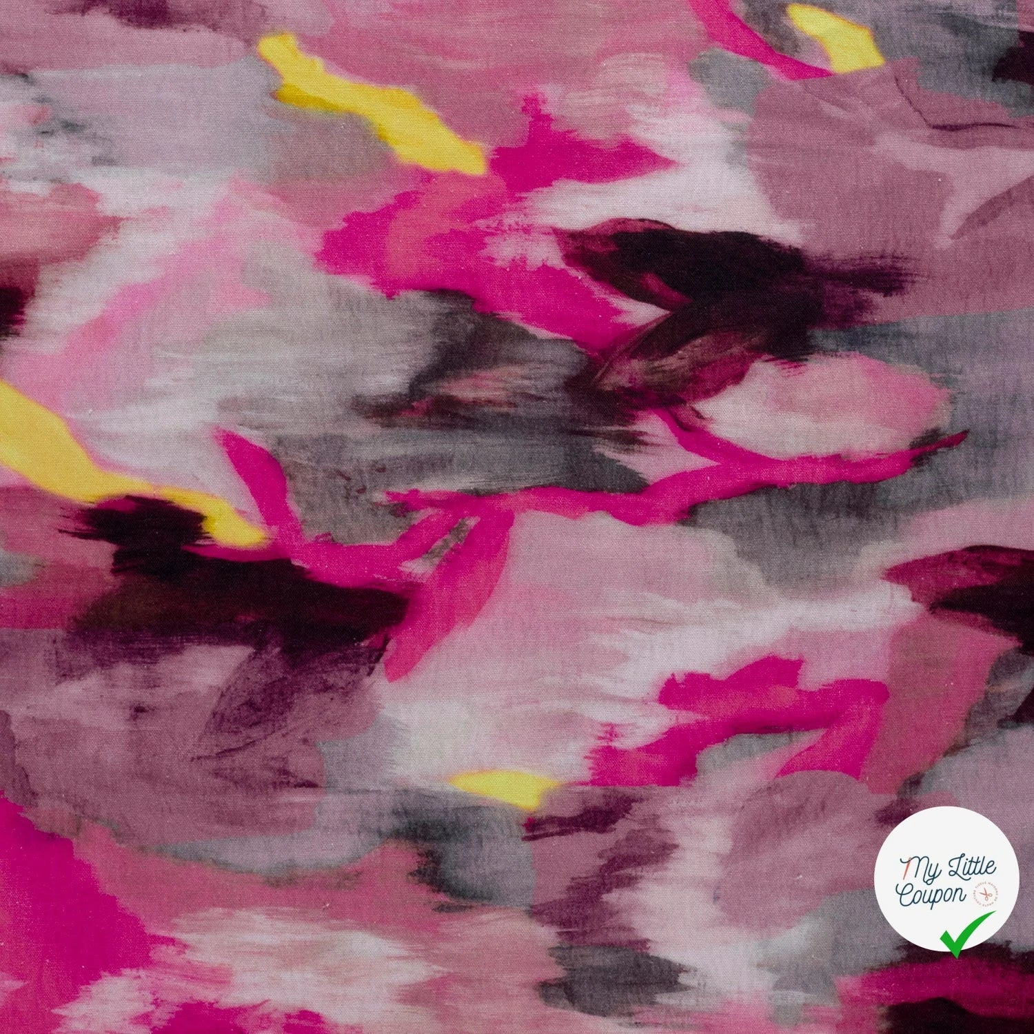 VISCOSE ET LIN ABSTRAIT FUCHSIA - My Little Coupon