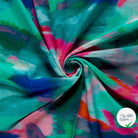 VISCOSE ET LIN ABSTRAIT MENTHE FONCÉE - My Little Coupon