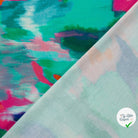 VISCOSE ET LIN ABSTRAIT MENTHE FONCÉE - My Little Coupon