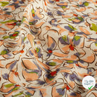 VISCOSE ET LIN FLEURS SAUMON - My Little Coupon