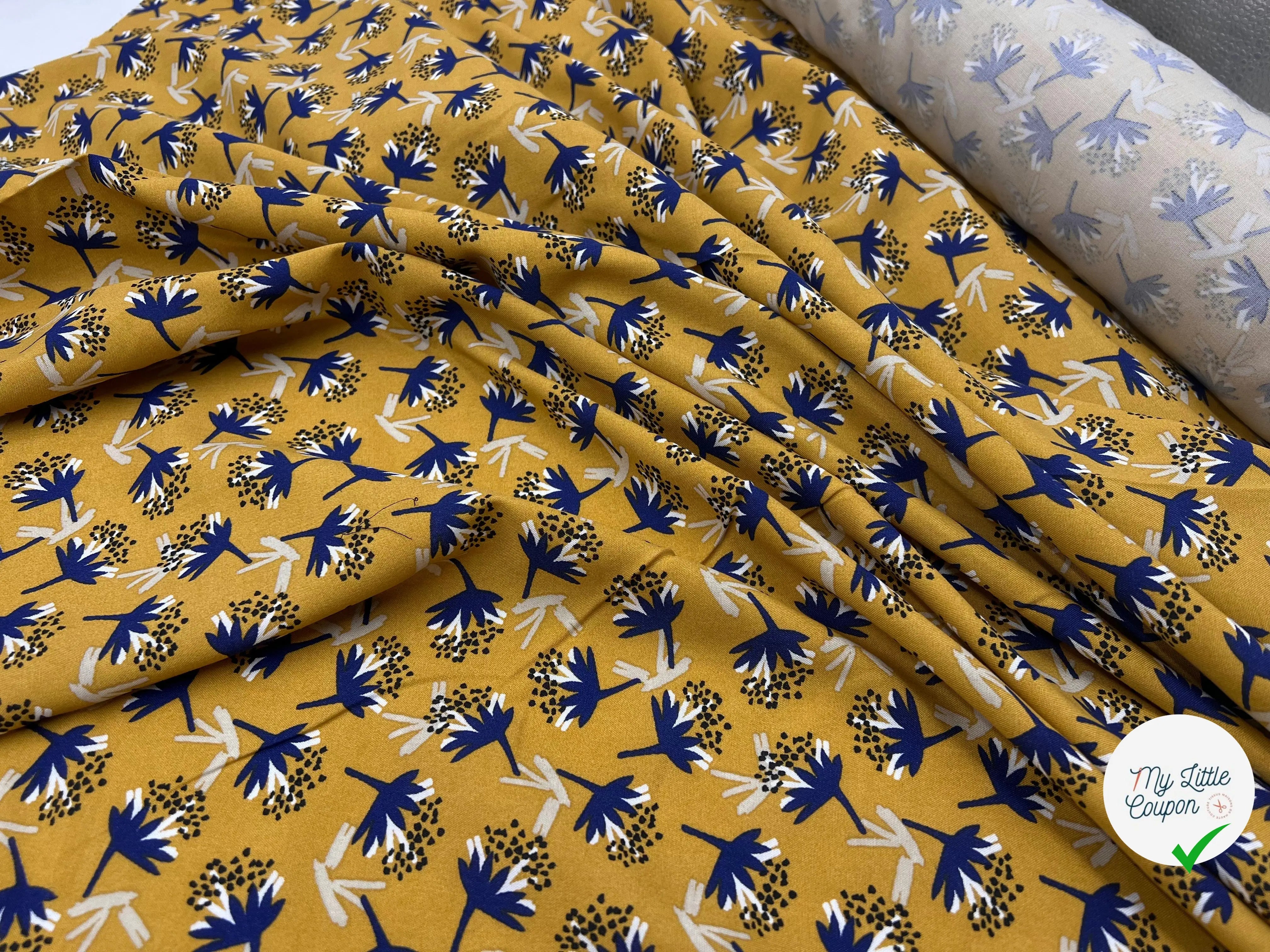 VISCOSE ÉTÉ EN PROVENCE FOND OCRE - My Little Coupon - tissu - coudre