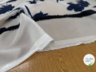 VISCOSE FINE FOND BLANC MOTIF BLEU NAVY - My Little Coupon