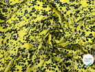 VISCOSE FINEMENT SERGÉE FLORALIE JAUNE ET NOIR - My Little Coupon - tissu - coudre