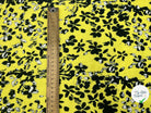 VISCOSE FINEMENT SERGÉE FLORALIE JAUNE ET NOIR - My Little Coupon - tissu - coudre
