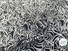 VISCOSE FLEURS NOIR ET BLANC - My Little Coupon