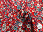 VISCOSE FLEURS ROUGE & BLEU - My Little Coupon