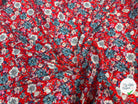 VISCOSE FLEURS ROUGE & BLEU - My Little Coupon
