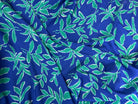 VISCOSE FLUIDE FEUILLAGES SUR FOND BLEU - My Little Coupon
