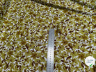 VISCOSE FLUIDE FOND BLANC MOTIFS FLORAUX VERT KAKI - My Little Coupon
