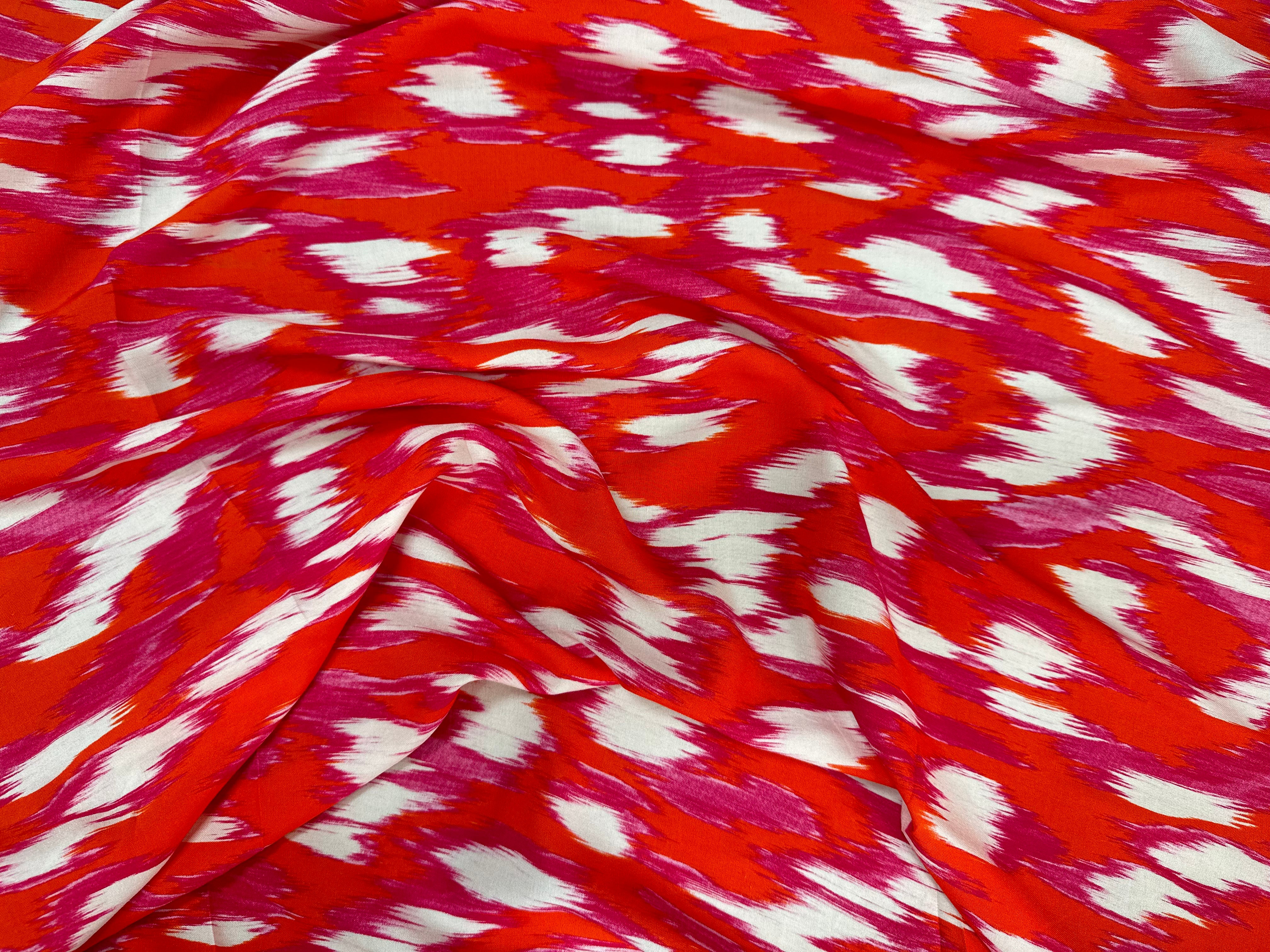 VISCOSE FLUIDE  ORANGE TACHES BLANCHES - My Little Coupon