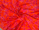 VISCOSE FLUIDE ORANGE & ROSE FEUILLAGES - My Little Coupon