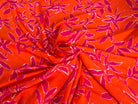 VISCOSE FLUIDE ORANGE & ROSE FEUILLAGES - My Little Coupon