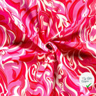 VISCOSE FLUIDE ORANGE & ROSE FEUILLAGES - My Little Coupon