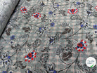 VISCOSE FLUIDE PRINCE DE GALLES IMPRIMÉ JOLIES FLEURS - My Little Coupon