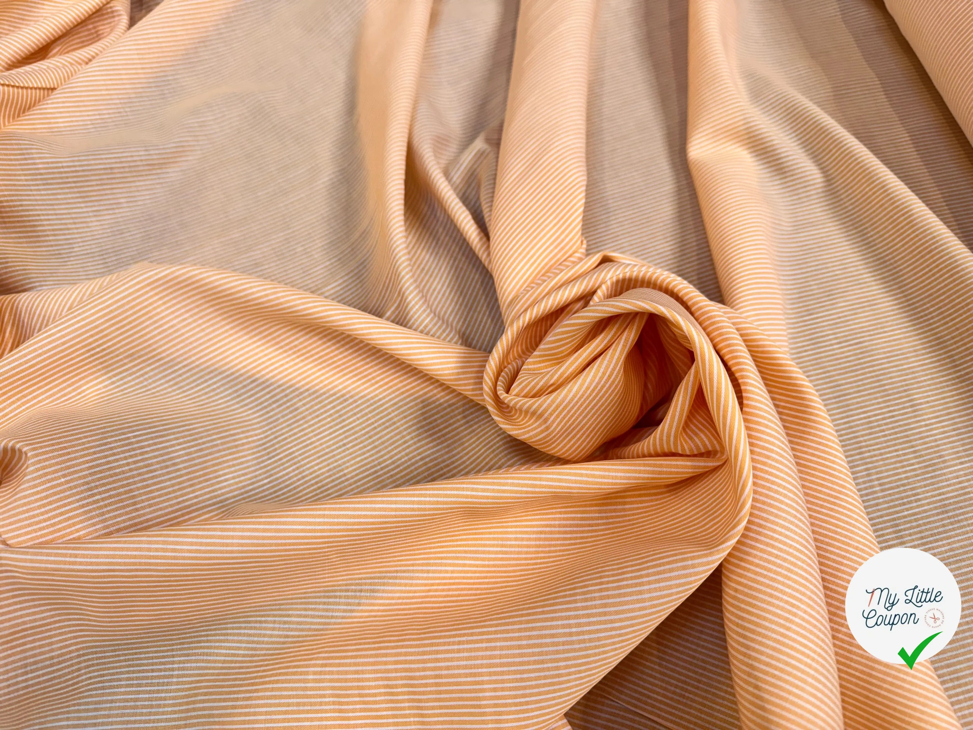 VISCOSE FROIDE RAYURES FOND ORANGE - My Little Coupon
