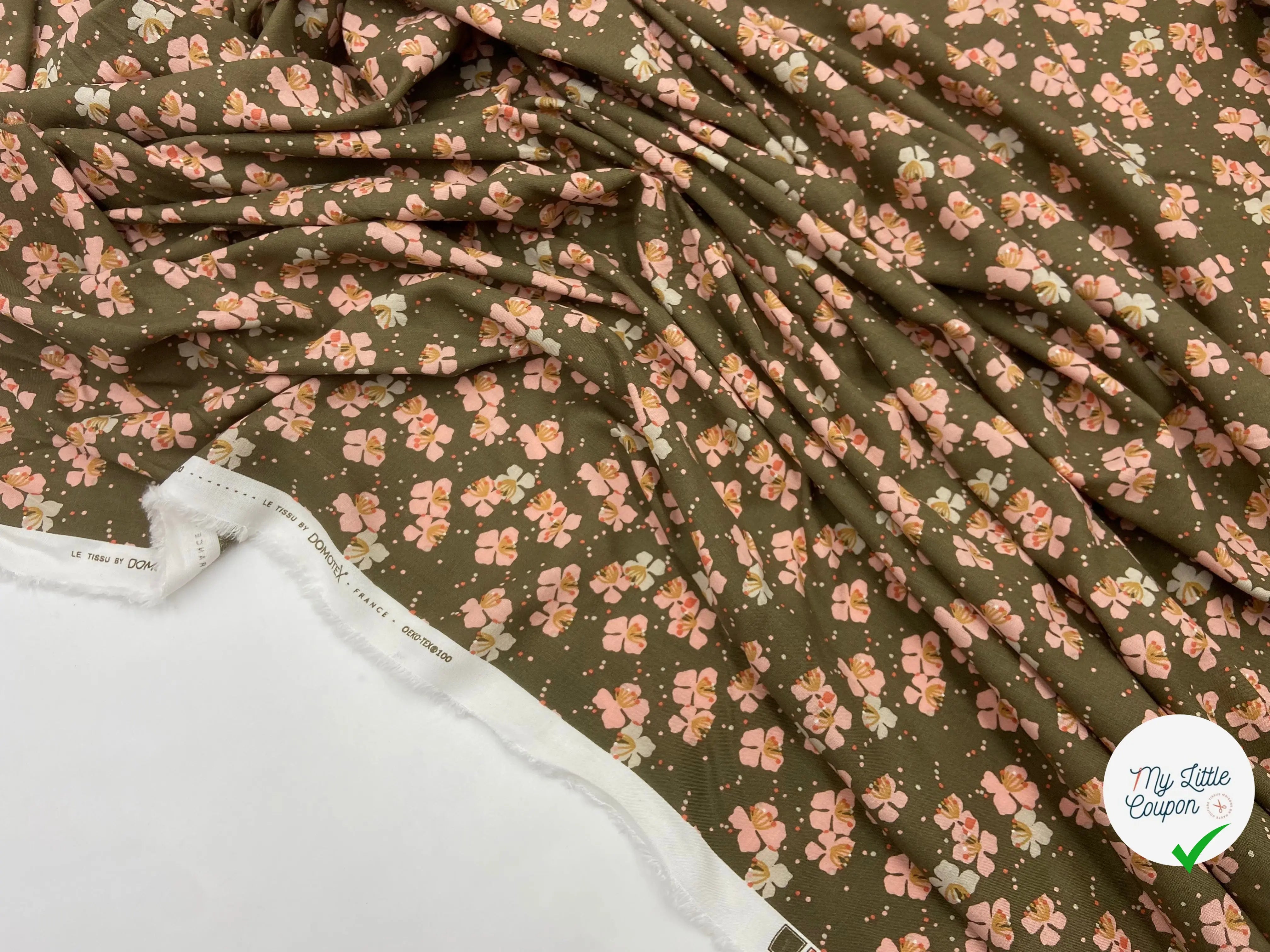 VISCOSE IMPRESSION FLEURS FLOTTANTES - My Little Coupon - tissu - coudre