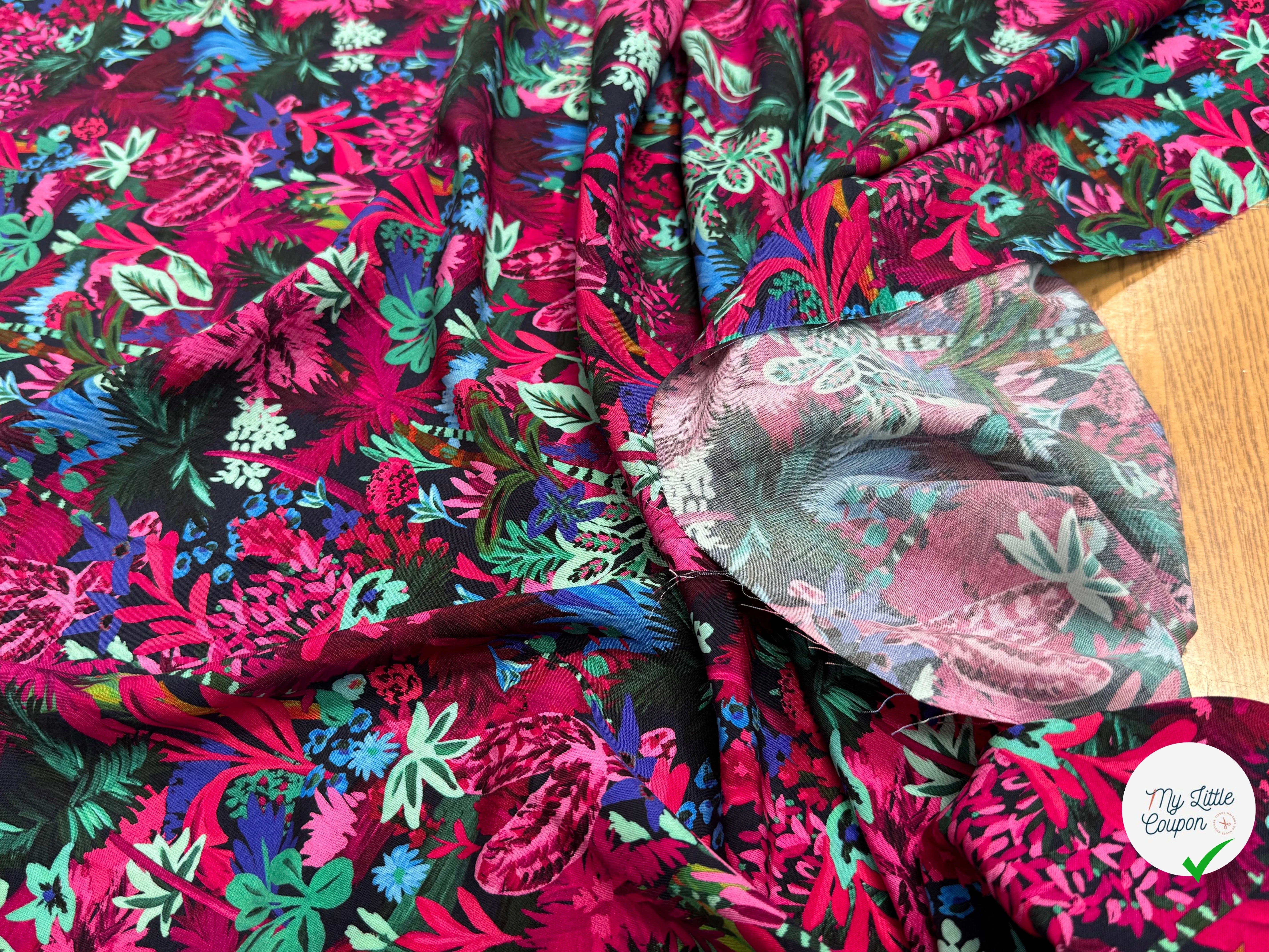 VISCOSE IMPRIMÉ FLUORESCENT MULTICOLORE CARMEN FLUORESCENT - My Little Coupon