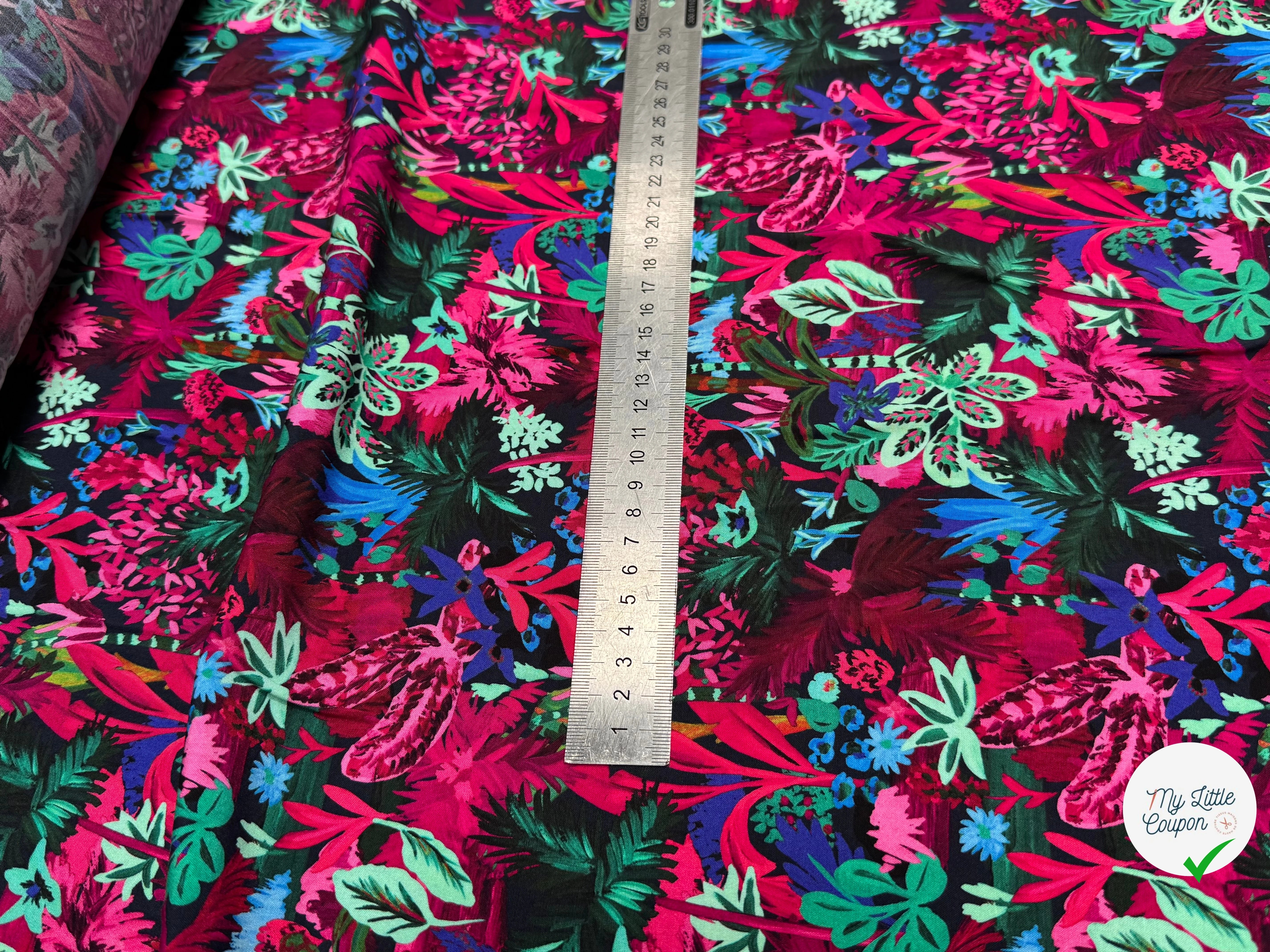 VISCOSE IMPRIMÉ FLUORESCENT MULTICOLORE CARMEN FLUORESCENT - My Little Coupon