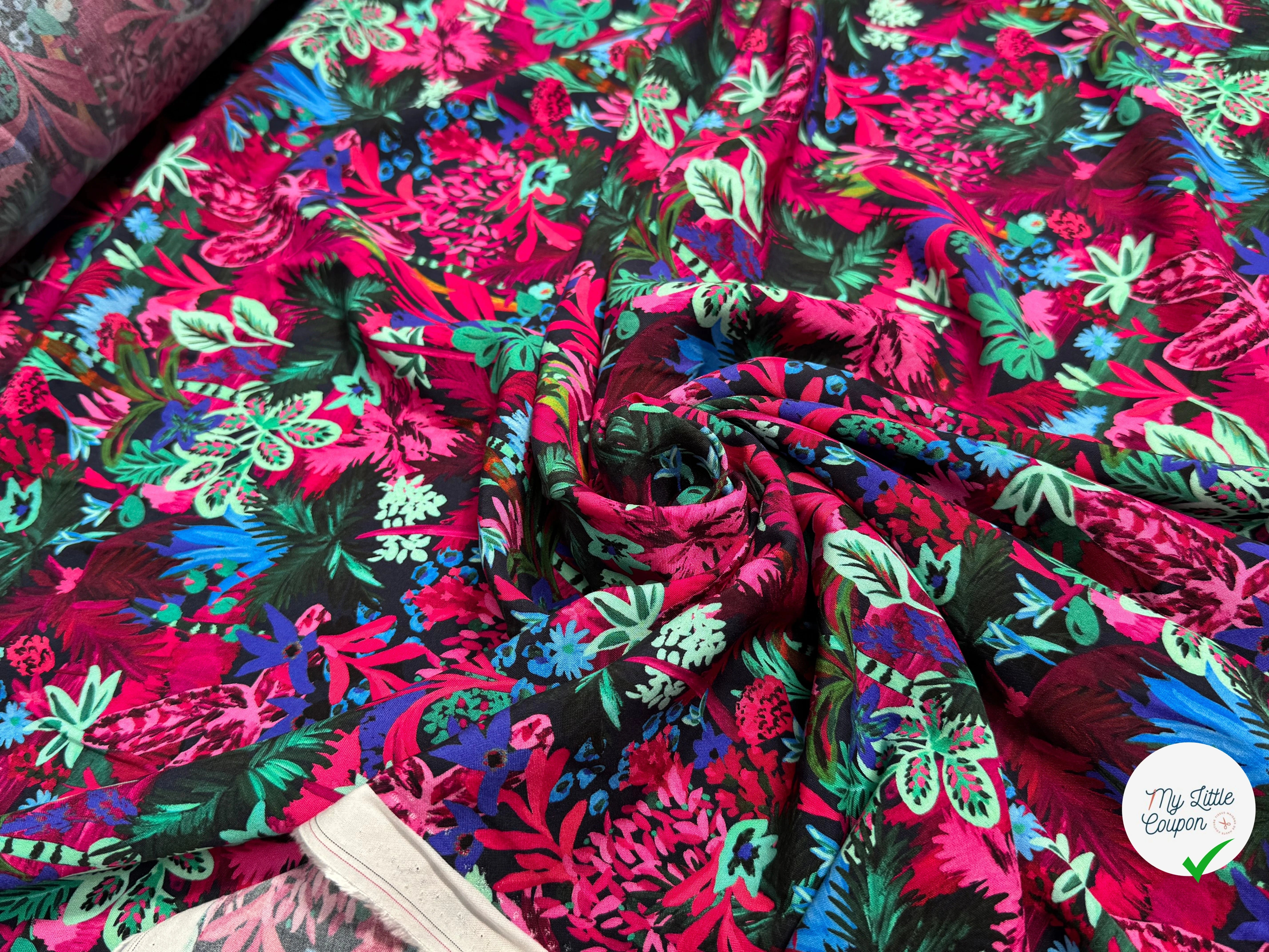 VISCOSE IMPRIMÉ FLUORESCENT MULTICOLORE CARMEN FLUORESCENT - My Little Coupon