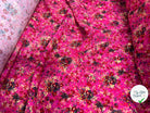 VISCOSE IMPRIMÉ FOND ROSE MOTIFS BOUQUET DE FLEURS - My Little Coupon