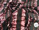 VISCOSE IMPRIMÉ TYE AND DYE BORDEAUX ET NOIR - My Little Coupon - tissu - coudre