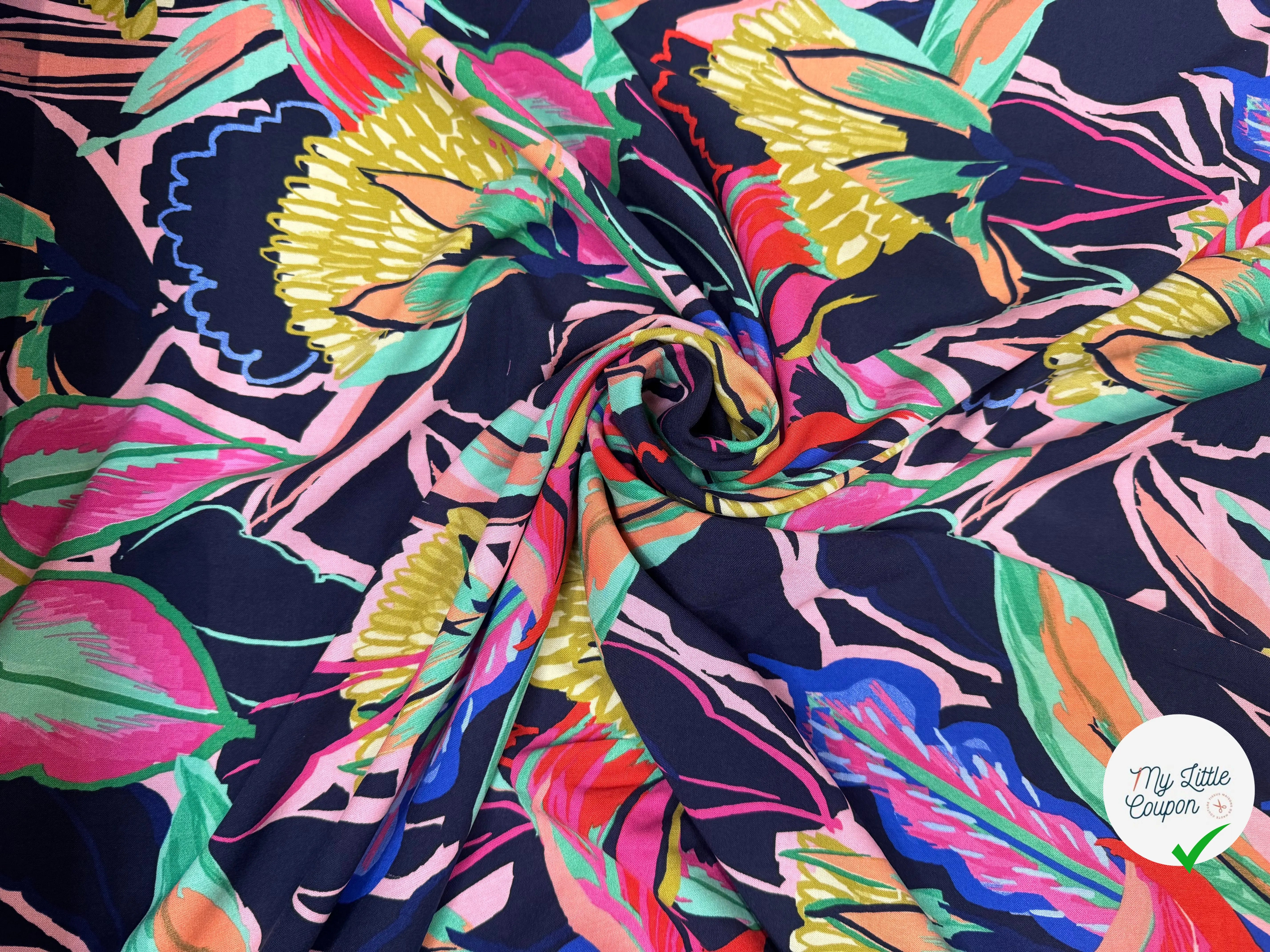 VISCOSE IMPRIMÉE FLEURS SAUVAGES - My Little Coupon